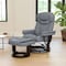 Flash Furniture Allie Recliner Chair with Ottoman Gray LeatherSoft Swivel Recliner Chair with Ottoman Footrest BT-7821-GY-GG - alternate 1
